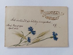 Old Easter embossed postcard 1900 mary mill postcard cornflower