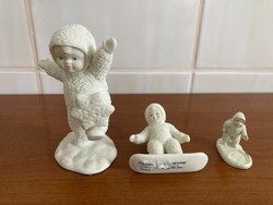 Goebel Snowbabies 3 darab porcelán figura nipp dísztárgy