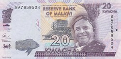 Malawi 20 kwacha, 2016, UNC bankjegy