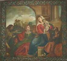 Painting on fabric 19th century