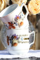 Czechoslovakian flower mugs