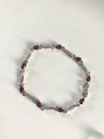 Beautiful, spectacular silver bracelet with ruby stones