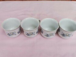 Old porcelain coffee cup set, flower patterned coffee cup set, gift porcelain cups