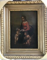 After Raffaello santi - Mary with the child Jesus and Saint John the Baptist