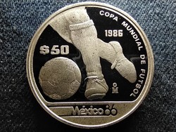 Mexikó Labdarúgó Világbajnokság Mexikó 1986 .925 ezüst 50 Pezó 1986 Mo PP (id61629)