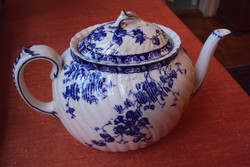 Royal doulton -- exclusive antique--Victorian English porcelain, teapot with ribbed body