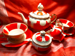 Antique porcelain, coffee set for 2 people, 9 pieces