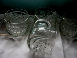 4 crystal cups and glasses