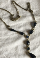 Avon necklace from the 1970s avon collection with metal sapphire faceted stones