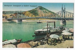 Budapest Dunapart a Gellért heggyel replika képeslap