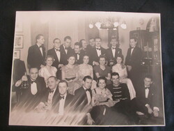 1939 House ball dance party stamp inscription marked photo on the reverse side of the collector with the names of the participants