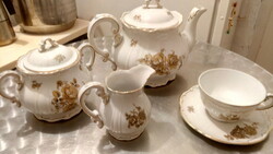 Antik Zsolnay porcelán teáskészlet