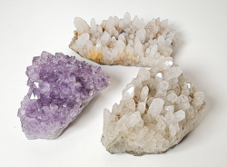 Amethyst + rock crystals
