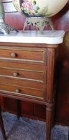 Antique table with 3 drawers