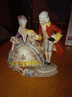 Rococo pair GDR marked 1981 ceramic large size with nice light