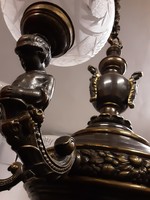 Figured bronze chandelier