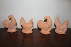 Ceramic roosters are hens