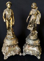 Dt/146 - pair of bronzed statues