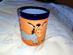 Ceramic donkey mug, very funny!