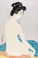 Haschiguchi - after bathing - canvas reprint