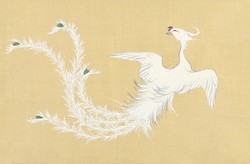 Kamisaka sekka - white phoenix - canvas reprint