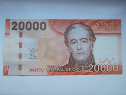 Chile 20000 peso 2013 UNC  A legnagyobb címlet!