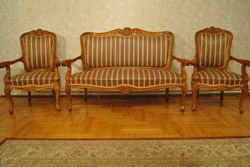 3-piece rococo lounge sofa set