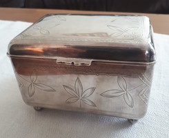 Silver-plated sugar box, g. with Union mark, xx.No. First half, with gilded interior.
