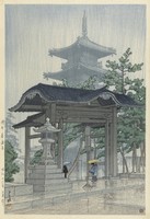 Kawase hasui - zen temple - canvas reprint