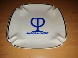 Hollóháza porcelain amphora-filled ashtray 17*17 cm (14/d)