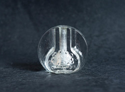 Georgshütte mid-century modern design glass vase - Scandinavian style retro small vase onion vase