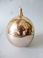 Antik üveg karácsonyfadísz,Ezüst Gömb,nagyméretű