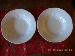 Zsolnay fehér mély tányér 22,5 cm