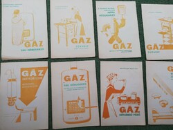 Advertising leaflets promoting retro household gas appliances with recipes 10 pcs