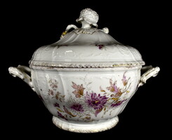 Around 1890 Schlaggenwald antique porcelain good large soup bowl!