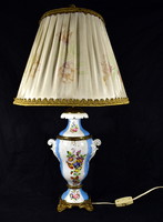 No. XIX A large bedside lamp with an antique porcelain and bronze body!