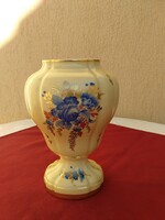 Ó -Herendi Antik váza,,1943..Ritka:.krém színű alapon kék rózsák, 23 cm,.,most 1 forintról