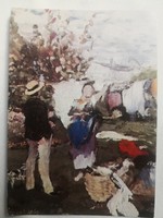 Szinyei Merse Pál - Ruhaszárítás (1869)/képeslap 1976