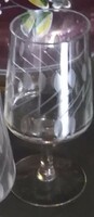 4db csiszolt üveg likőrős pohár