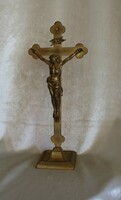 Antique copper cross, copper base - 33 cm - 858 grams