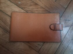 Nice condition retro leather gulf car file holder from the 1970s