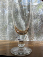 Elegáns golyós szárú pezsgős pohár készlet 7 db-os