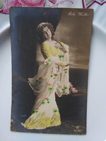 Antique hand-colored photo / postcard, reta walter German opera singer early 1900s