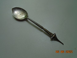 Souvenir Paris decorative spoon with a miniature model of the Eiffel Tower with an imprinted mark