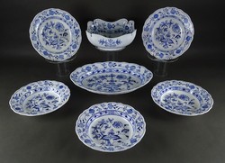 1E548 Antik hét darabos Meisseni porcelán étkészlet
