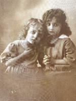 Old children's photo vintage photo of little girls