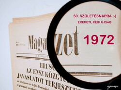 1972 November 6 / Hungarian nation / original newspaper for birthday. No.: 21699