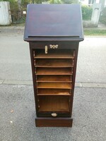 Antique Lingel organizer and sheet music storage cabinet