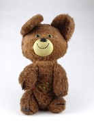 1J763 old misha bear teddy bear plush 1980 moscow olympic mascot