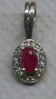 Ruby, silver 925 pendant
